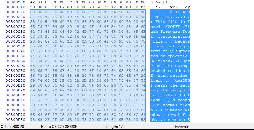 After Going Offset 00800C20 Location Select all Contain And Erase